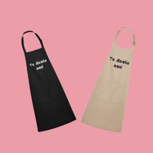 delantal con impresión sobre vinil textil
