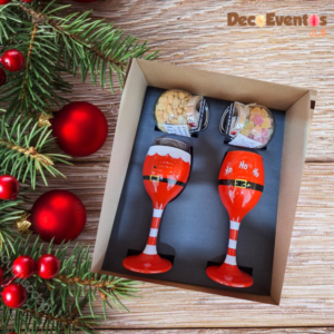 Caja de copas diseño de navidad - Modelo 1