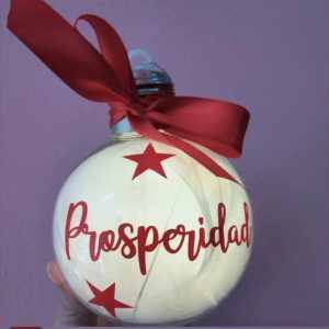 Bola de navidad con nombre con luz led