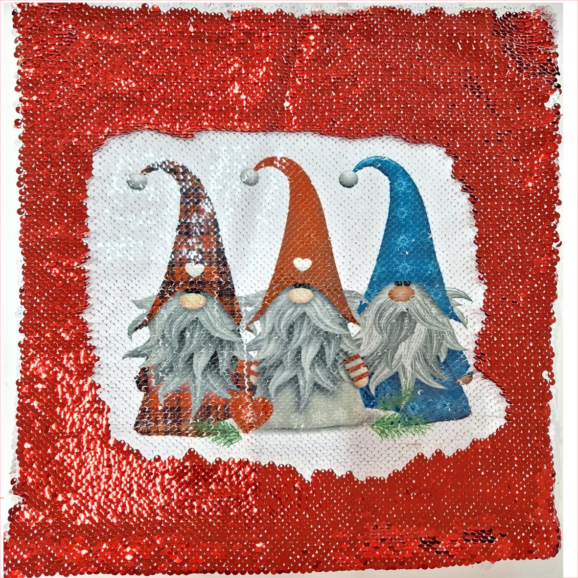 cojín de lentejuelas reversible