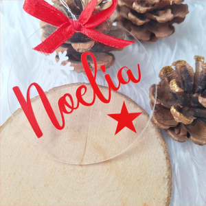 Acrílicos de navidad con nombre de 8 cm