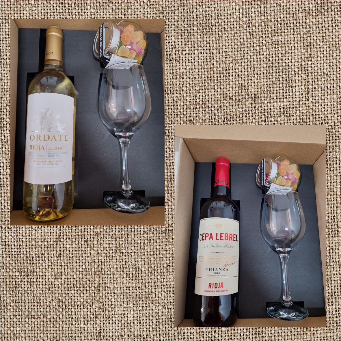 Caja de copas y vino - Modelo 2