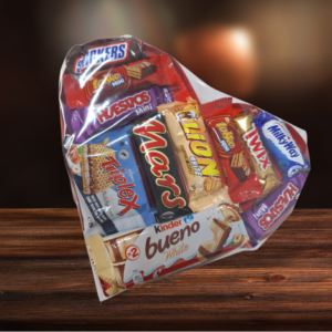 Corazón con chocolates