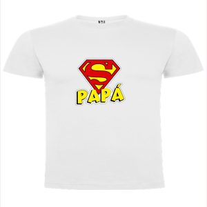 Camiseta blanca super papá