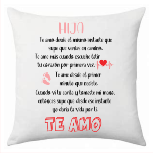 cojín para mi hija