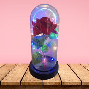 Rosa Artificial Eterna con luz led