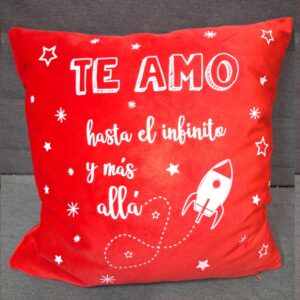 Cojín Te Amo Hasta el infinito