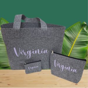 Set de Bolso con estuche y monedero con nombre