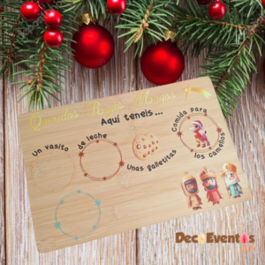 Bandeja de madera para Los Reyes Magos personalizada