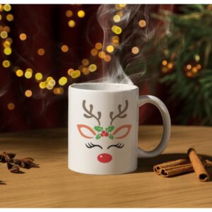Taza con diseño reno