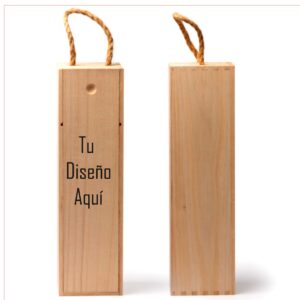 Caja de madera personalizada para botella de vino