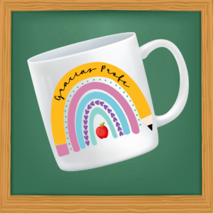 Taza Gracias Profe Arco Iris Modelo 2