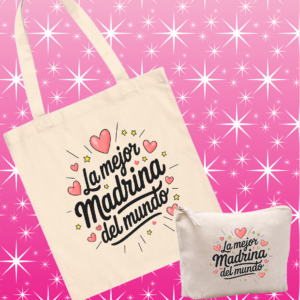 Set de Tote Bag y estuche Madrina-Modelo 2