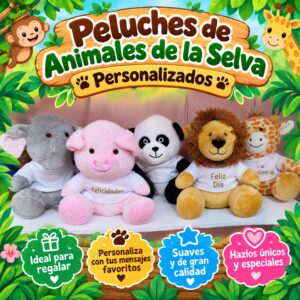 Peluches de Animales de la Selva Personalizados